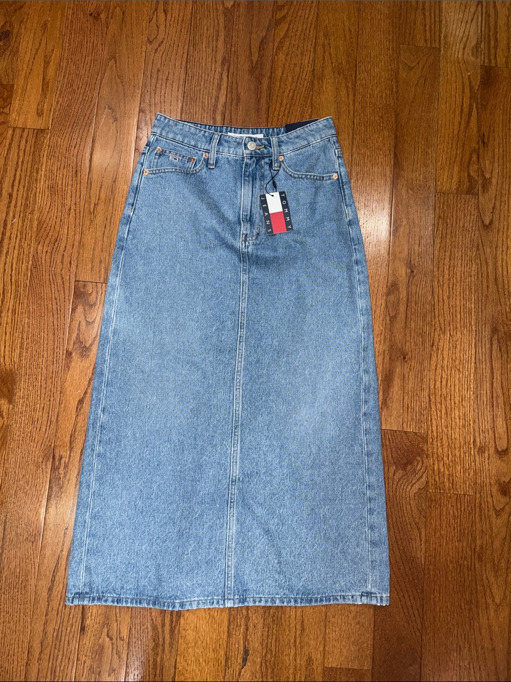 Tommy Hilfiger Women's Straight-Leg Blue Denim Skirt